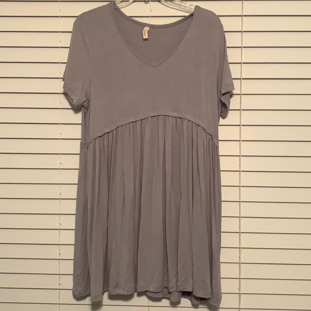 Short sleeve babydoll tunic